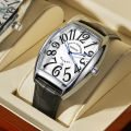 Cross border Kingston Brand Watch Wholesale Belt Fashion Casual Men's Watch Night Glow Barrel Quartz Watch Men's Watch.