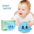Creative Water Spray Bath Toy Octopus Shape Led Light Water Spray Ball Baby Bath Water Toys Automatic Induction Toys For Kids Gi SnowWhite.