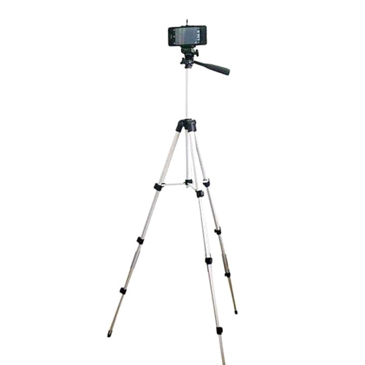 Tripod 3110 Smart Aluminium Adjustable Portable and Foldable Lightweight Tripod Stand Clip and Camera Holder