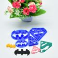 Batman and Superman Plastic Biscuits Cookie Mold Fondant Cake Mold. 