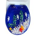 Ocean Pattern Resin Toilet Seat Slow-close No Noise Toilet Seat Cover For Household Hotel Toilet Seat Accessories.