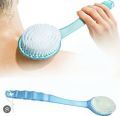 Bath Shower Back Brush Scrubber Skin Cleaning Massager Long Handled Plastic Body.