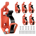 6 Pcs Garage Rack Metal Rubber Clamp Mounting Brackets, Durable Holder Clamp Mount Kit (Black).