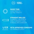 EXS  Nano Thin Condom for Men | Single 3pcs Pack | UK | EXS Ribbed, Cola, Snug, Glow, Delay 3pcs Condom - Choose Before Order. 