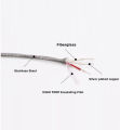 Thermocouple Wire pt100 or K-Type 100 Meter Stainless Steel Braided Extension Wire.