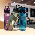 500ml Sports Water Bottle BPA Free Portable Leak-proof Plastic Drinkware With Tea Filter Tour Gym Outdoor Sports Transparent Cup. 