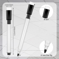 100 Pieces Dry Erase Markers Whiteboard Black Dry Erase Markers with Rubber Cap Fine Tip Dry Erase Markers.