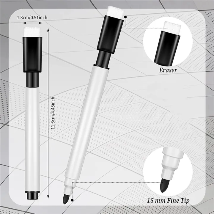 100%20Pieces%20Dry%20Erase%20Markers%20Whiteboard%20Black%20Dry%20Erase%20Markers%20with%20Rubber%20Cap%20Fine%20Tip%20Dry%20Erase%20Markers%20-%20Image%202
