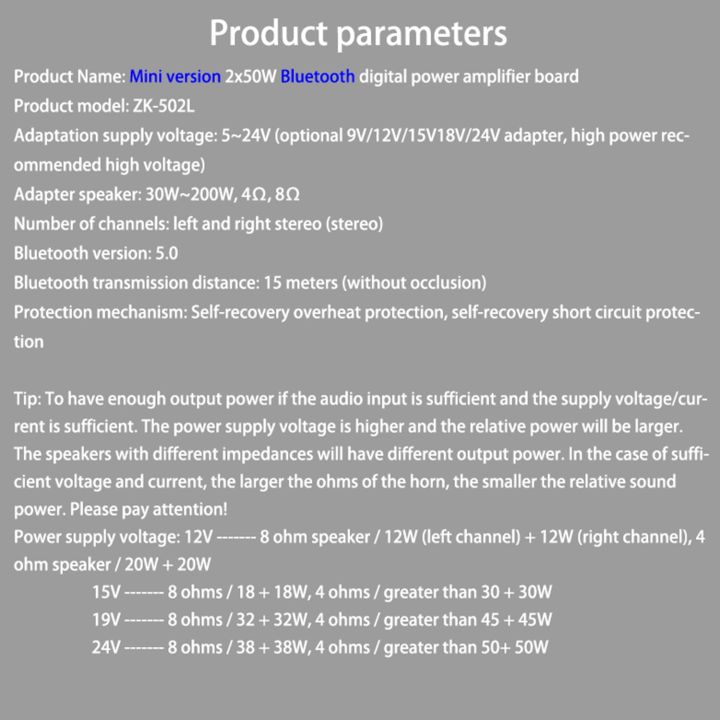 Bluetooth%205.0%20Wireless%20Audio%20Digital%20Power%20Amplifier%20Stereo%20Board%2050Wx2%20Bluetooth%20Amp%20Amplificador%20ZK-502L%20-%20Image%204