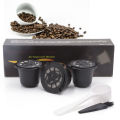 1/3Pcs Refillable Reusable Refill Coffee Capsule Filters for Coffee Machine with Brush Spoon Coffee Accessories.