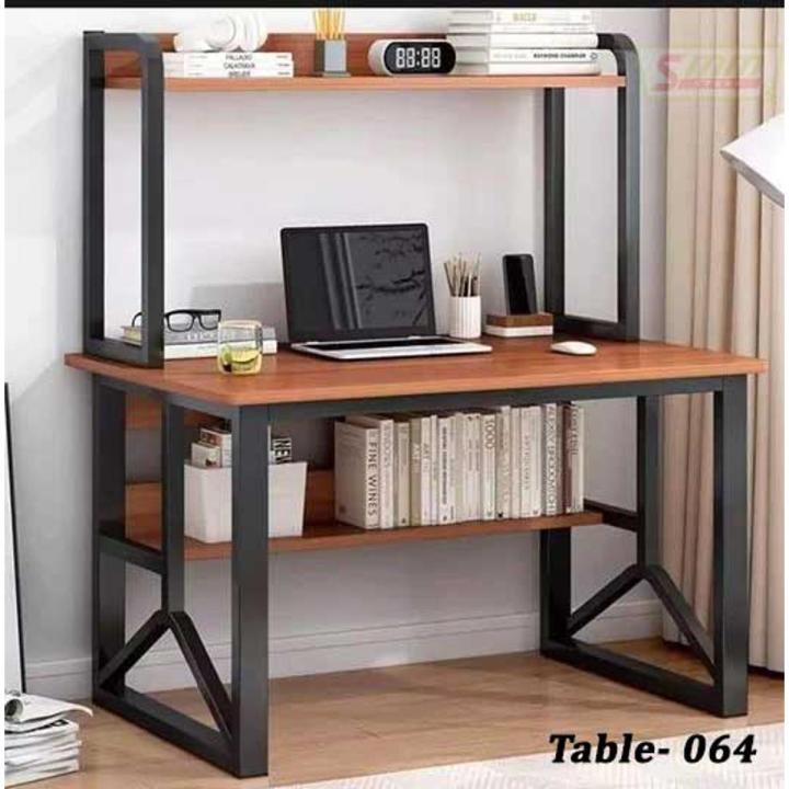 Modern Home Office Computer Desk with Bookshelf T064