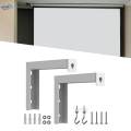 2x Curtain Wall Mount Bracket with Removable Hook Stand for Screen.