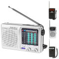 SW/AM/FM Radio Portable Pocket Emergency Radio LCD Display Dual Band Digital Radio World Receiver with Speaker Battery Operated. 