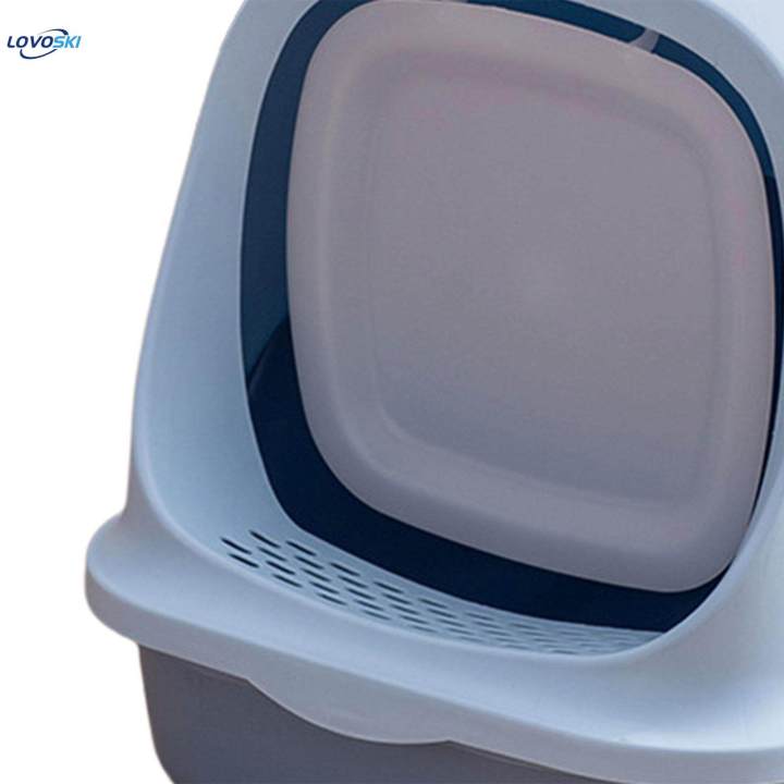 Enclosed%20Cat%20Litter%20Box%20Covered%20Hooded%20Front%20Entry%20Fully%20Enclosed%20Litter%20Pan%20Blue%20-%20Image%204