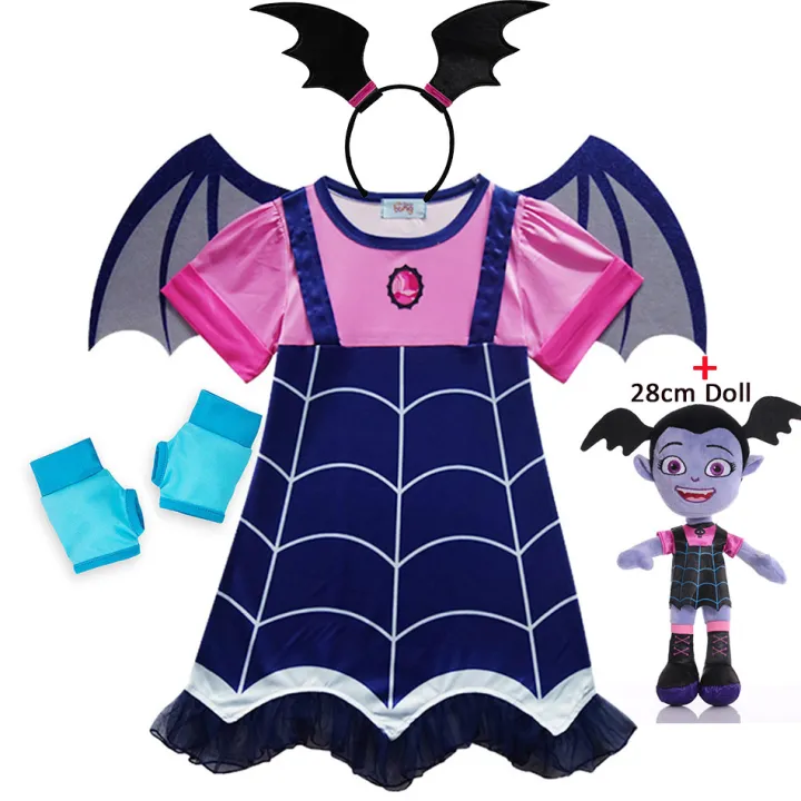 Halloween%20Vampire%20Disguise%20Clothing%20Child%20Disney%20Junior%20Vampirina%20Dress%20with%20Wings%20Gloves%20Girls%20All%20Saints'%20Day%20Kids%20Costume%20-%20Image%207