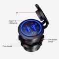 Quick Charge 3.0 Dual USB Fast Car Charger Socket Accessories Waterproof 12V/24V QC3.0 Power Outlet with Touch Switch Led Light. 