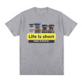 Life Is Short Make It Shorter Tren Trenbolone T-shirt Men Women Funny Gym Short Sleeve T-shirts 100% Cotton Casual Loose T Shirt.