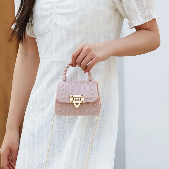Bag%20Women's%20New%20Lock%20Chain%20PVC%20Handheld%20Mini%20Jelly%20Bag%20Rivet%20One%20Shoulder%20Crossbody%20Lipstick%20Small%20Bag%20Bags%20for%20Women%20-%20Image%204