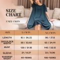 Super Soft Comfortable Short Sleeve Loose Pajama Dress Female Korean Loose V-Shaped Long Nightdress Modal Bottoming Night Shirt. 