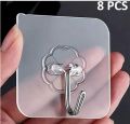 Adhesive Hooks,10 PCS Transparent Self Adhesive wall hooks high quality hooks for kitchen organizer and Bathroom Door hanging hooks wardrobe hooks for clothes Multi-Function.