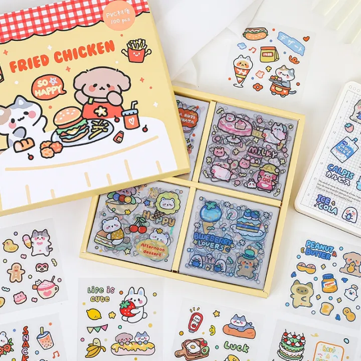 imoda%20100%20sheets/box%20PVC%20Waterproof%20Gift%20Box%20Stickers%20Cute%20Cartoon%20DIY%20Scrapbooking%20Phone%20Case%20Decoration%20Sticker%20Stationery%20-%20Image%206