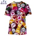 Mamba Top 3D Print Food Candy T Shirt Men Short Sleeve Women Tshirt Romantic Sweet Love Tee Color Chocolate Heart Pattern Design. 