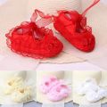 (6 to 12 month) Baby Girls Crib Shoes Toddler Birthday Party Home Prewalker Soft Non-Slip Crib Baby Girls Shoes. 