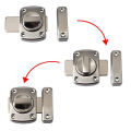 Rotate Bolt Latch Zinc Alloy Thick Anti-theft Security Gate Latches Safety Door Slide Lock. 