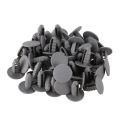 50 PCS 8Mm Hole Gray Plastic Rivet & 30 Pcs Plastic Fastening Screws Gray Flange Bumpers Clips. 