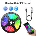 RGB 5050 Led Strip Light Bluetooth App Control 5V USB Led Tape Flexible Ribbon Diode Tape for TV Backlight Room Decoration.