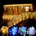 3x1/3x3/6x3m LED Icicle String Lights Christmas Fairy Lights Garland Outdoor Home For Wedding/Party/Curtain/Garden Decoration--6Mx3M--White.