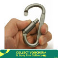 Super Strong Aluminum Alloy D Ring Hook Clip - Heavy-duty and Versatile Clip for Outdoor Activities and Travel - Securely Attach Gear and Accessories. 