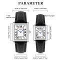Fashion Couple Watches Casual Quartz Wristwatch 30M Waterproof Leather Watch Clock. 