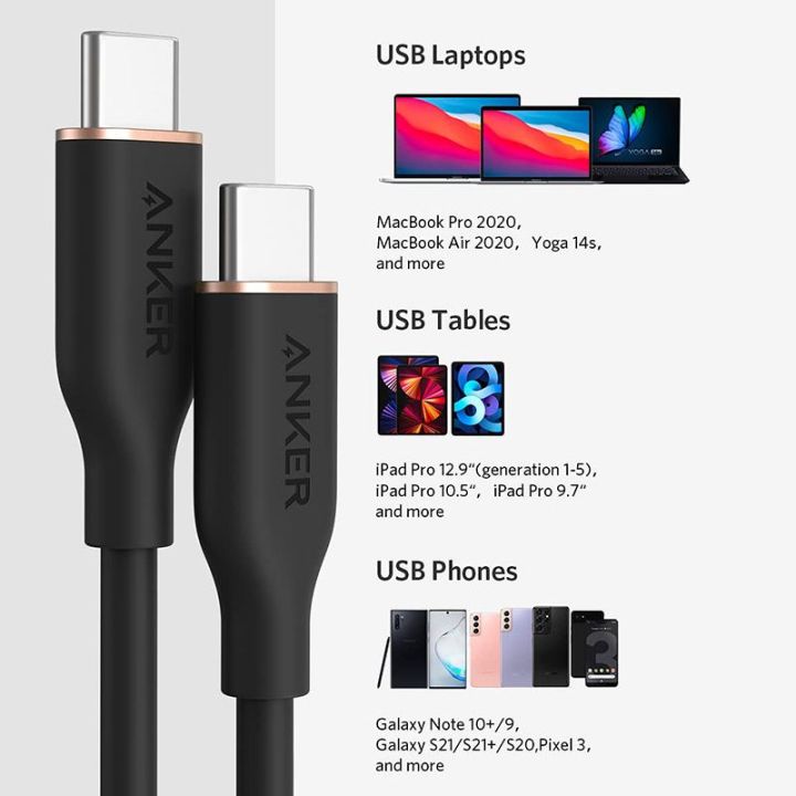 Anker PowerLine III USB-C to USB-C 60W Max Cable (6ft)