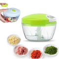 ABS Stainless Steel - Multifunctional  - Manual Hand Held Chopper/Mixer/Blender - 450ML Capacity - Shredders Meat Vegetable Slicers. 