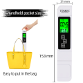 Digital PH/TDS/EC Meter Tester Thermometer Pen Water Purity PPM Range 0-9999 Filter Hydroponic for Aquarium Pool Water Monitor.
