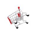 Mini Shopping Cart Trolley Supermarket Basket Toy for Desktop Decoration Showpiece. 