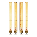 Dimmable Long Tubular Light Bulb LED Tubular Decorative Light Bulb E27 40W Retro Light Bulb Beautiful Tube Decor Bulb 4 Pcs.