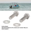 Outboard Water Pump Impeller Screws Water Pump Impeller Repair Kit Excellent Sealing Stainless Steel for 2 4 Stroke 15HP Boat Engine. 
