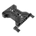 New 15mm Rail Camera Base Plate Professional Double Hole Pipe Quick Release Plat. 