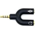 3.5mm Jack Mic Audio Y Splitter Cable 1 Male to 2 Female with Separate Headset/MicrophoNE Adapter. 