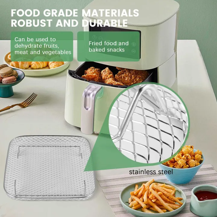 8%20Inch%20Air%20Fryer%20Rack%20for%20Instant%20Vortex%20Air%20Fryer,,%20Air%20Fryer,Square%20Three%20Stackable%20Dehydrator%20Racks%20-%20Image%202