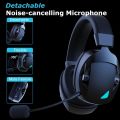 Wireless Gaming Headset with Noise Cancelling Mic 2.4G Bluetooth USB 3.5mm Wired 3 Modes for PC, PS4, PS5, Mac, Switch, Phone.
