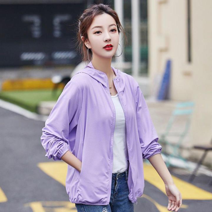 Sun Protection Clothing Women's Korean-Style Ultra-Thin Short Breathable Couple's Outdoor Skin Clothing UV Protection Summer Sun Protection Clothing Men