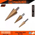 Harden 3 Pcs Step Drill Bit Set (4-12mm, 4-20mm, 4-32mm) 614143. 