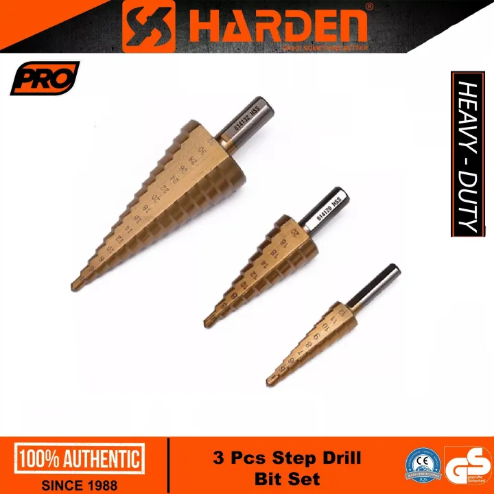 Harden%203%20Pcs%20Step%20Drill%20Bit%20Set%20(4-12mm,%204-20mm,%204-32mm)%20614143%20-%20Image%206