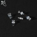 ZS 1 Piece Glass Clear Nose Piercing Retainer I L Shape Nose Studs Invisible Nostril Helix Cartilage Piercings Jewelry 18-10G. 
