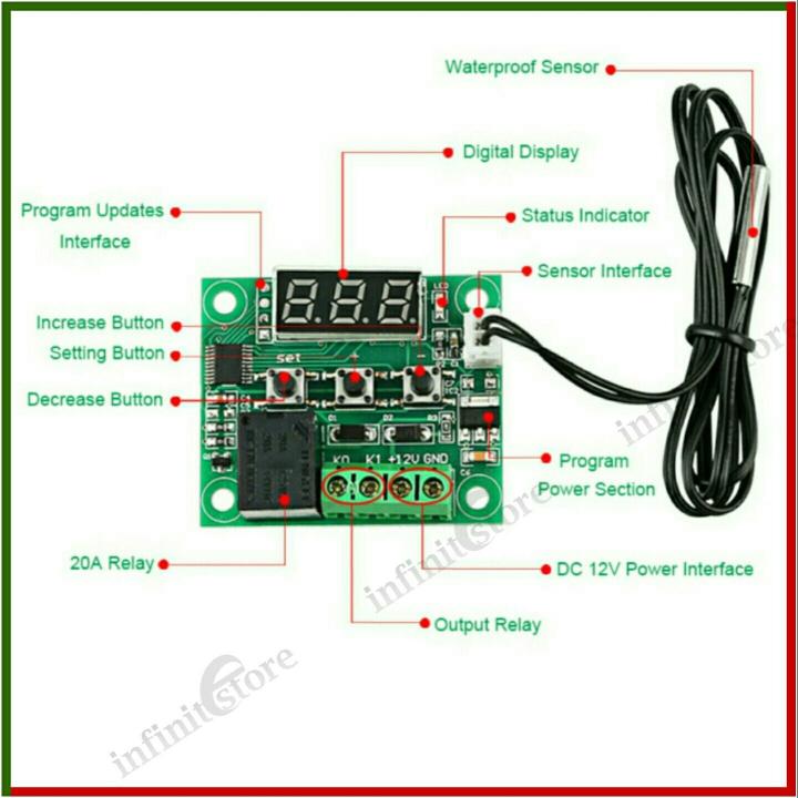 W1209%20Dc%2012V%20Digital%20Cool/Heat%20Temp%20Thermostat%20Thermometer%20Temperature%20Controller%20On/Off%20Switch%20-50%C3%82%C2%B0C-110%C3%82%C2%B0C%20Three%20Digit%20Red%20Led%20Tube%20-%20Multimeter%20-%20Image%205