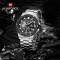 NAVIFORCE Brand Men's Luxury Watches Stainless Steel Strap Fashion Casual Chronograph Waterproof Quartz Wristwatch Reloj Hombre.