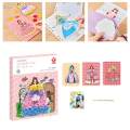 Colorful Watercolor Painting Book, Princess Theme Reusable Sticker Book, Removable Travel Sticker Book for Kids Birthday Party Supplies Awards. 